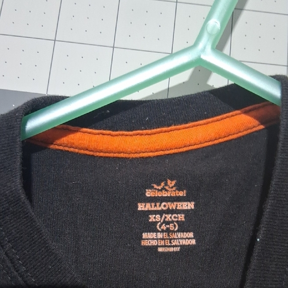 Spooky Skeleton Long Sleeve Tee - Black, Green, and White - Picture 2 of 4